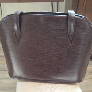 LV Elegant Brown EPI Leather Handbag
